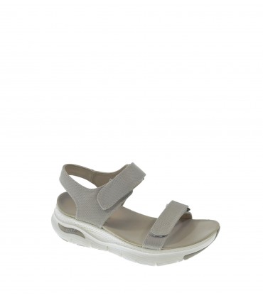 SANDALIA PLANA SKECHERS TAUPE