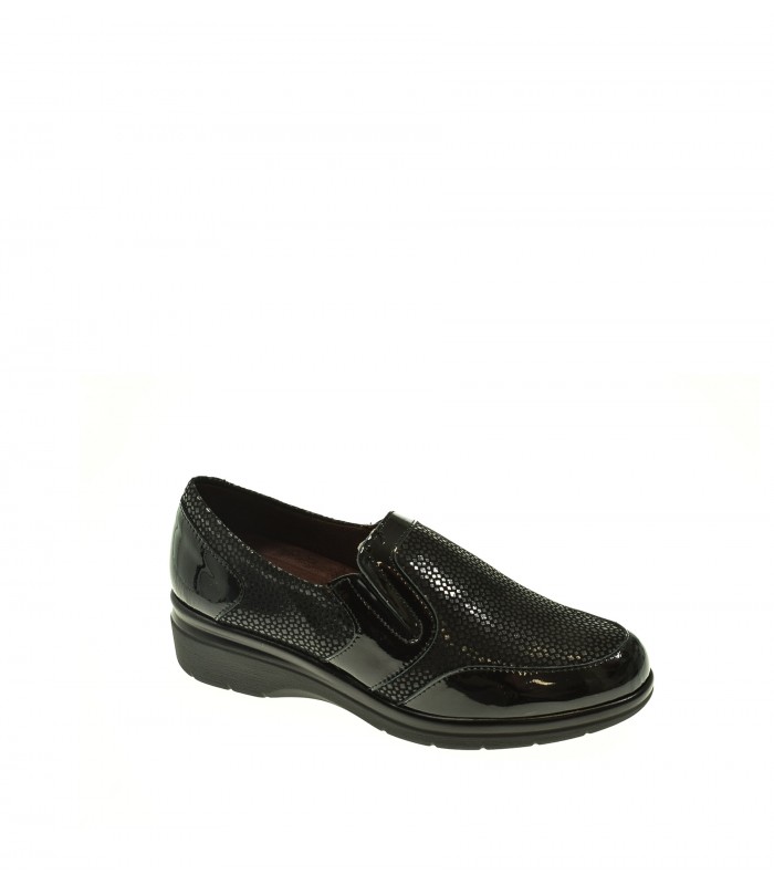 ZAPATO CUÑA PITILLOS NEGRO