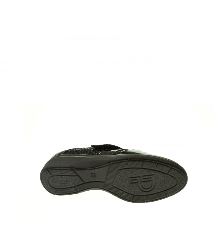 ZAPATO CUÑA PITILLOS NEGRO