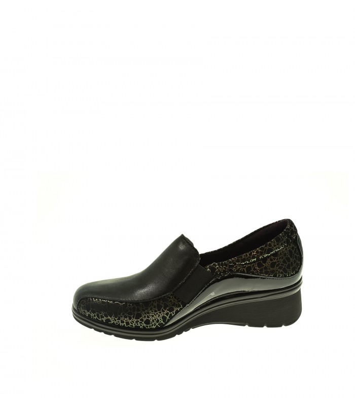 ZAPATO CUÑA PITILLOS NEGRO