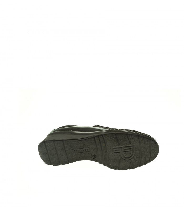 ZAPATO CUÑA PITILLOS NEGRO