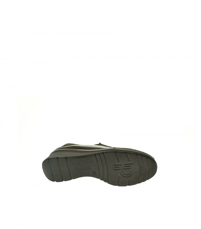 ZAPATO CUÑA PITILLOS MARRON