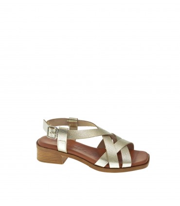 SANDALIA TACON JORDANA PLATINO