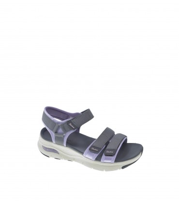 SANDALIA PLANA SKECHERS GRIS