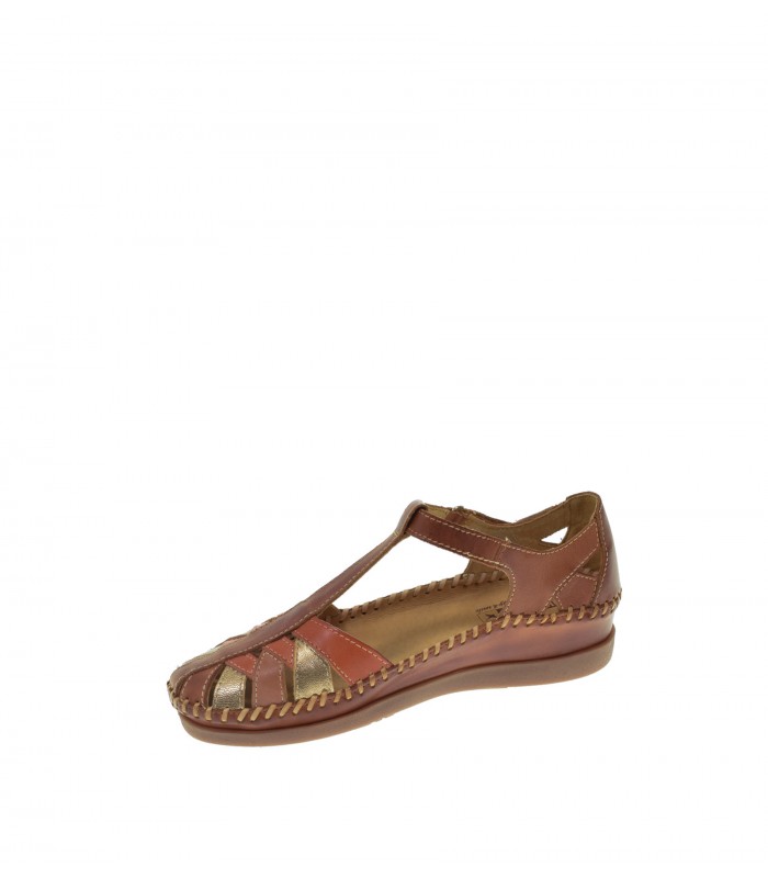 SANDALIA CUÑA PIKOLINOS MARRON