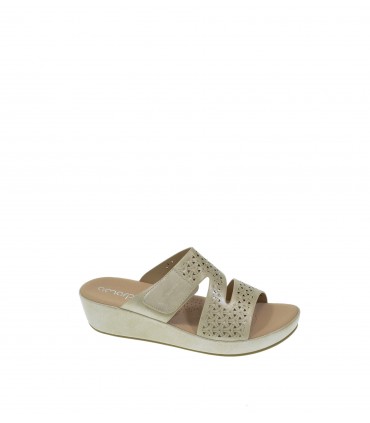 SANDALIA CUÑA AMARPIES BEIGE