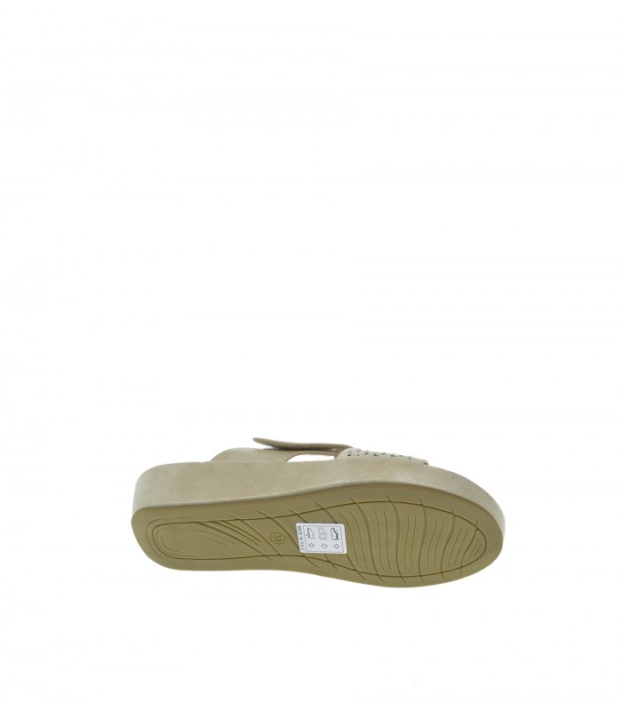 SANDALIA CUÑA AMARPIES BEIGE