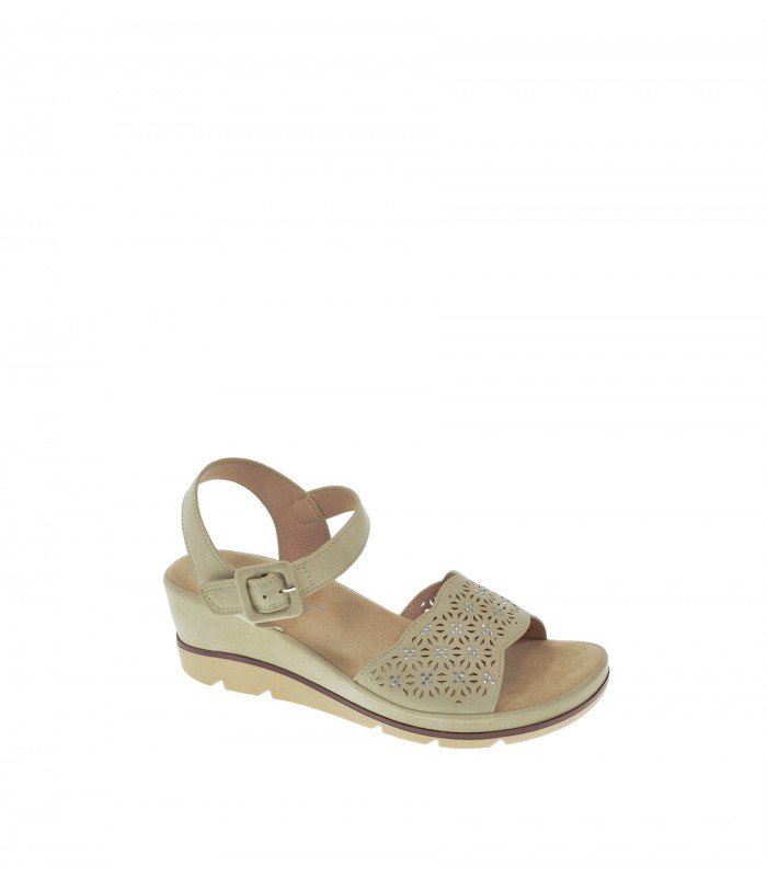 SANDALIA CUÑA AMARPIES BEIGE