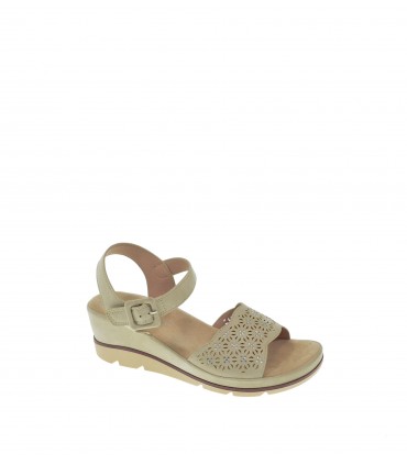 SANDALIA CUÑA AMARPIES BEIGE