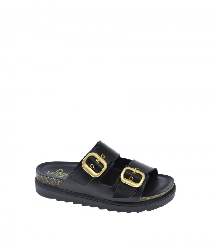 SANDALIA PLANA YOKONO NEGRO