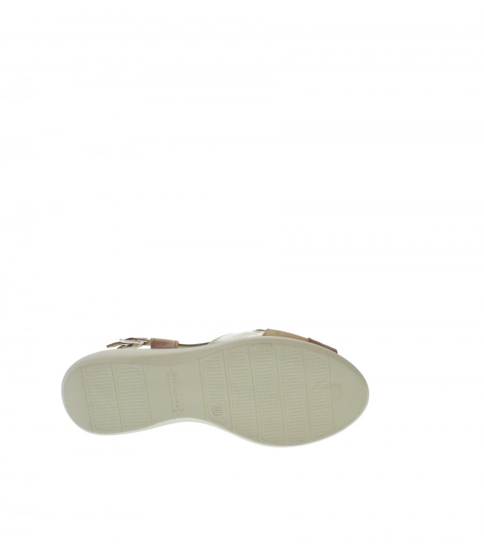 SANDALIA CUÑA PITILLOS TAUPE