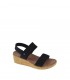 SANDALIA CUÑA SKECHERS NEGRO