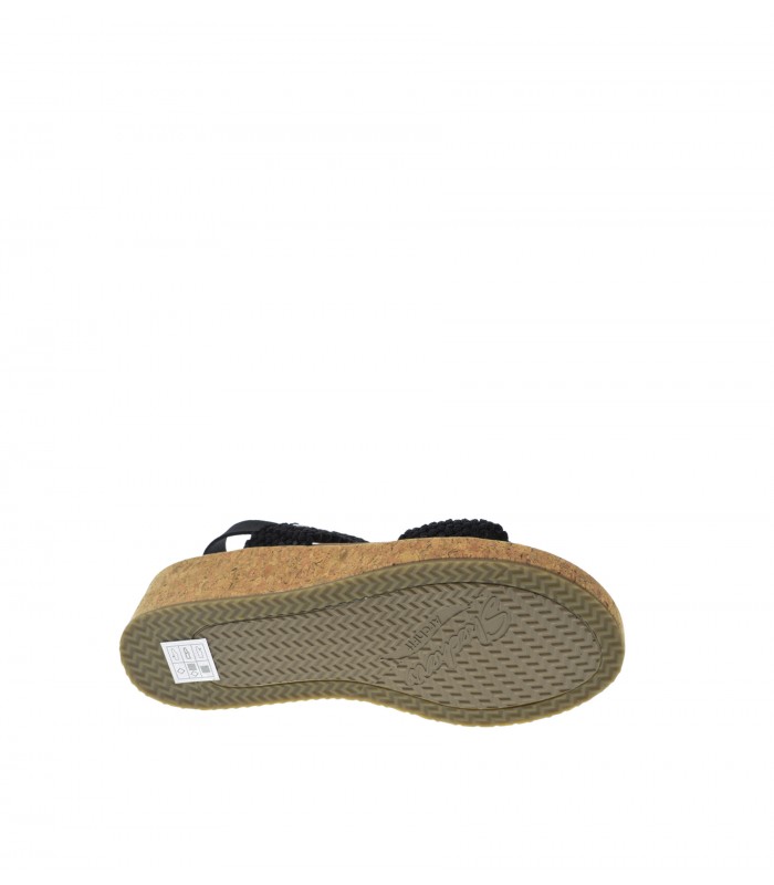 SANDALIA CUÑA SKECHERS NEGRO