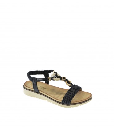 SANDALIA PLANA AMARPIES NEGRO