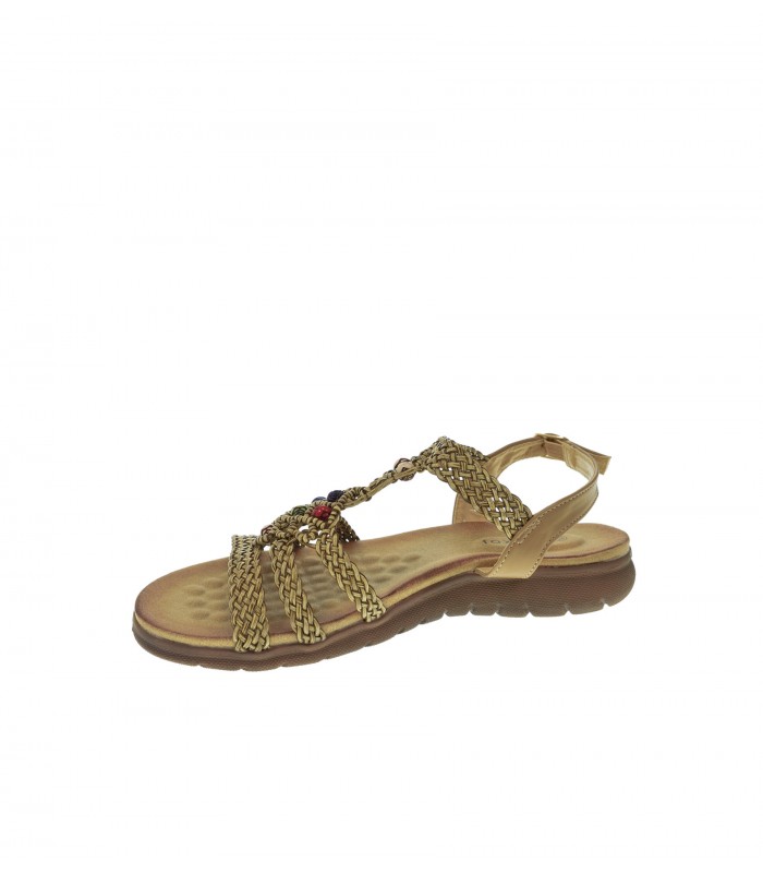 SANDALIA PLANA FOXY UP BRONCE