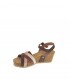 SANDALIA CUÑA ARMONY MARRON
