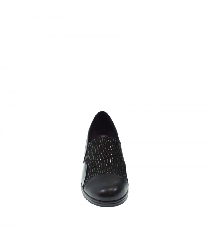 ZAPATO CUÑA PITILLOS NEGRO