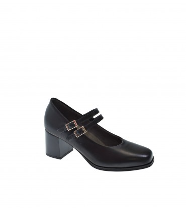 ZAPATO TACON PITILLOS NEGRO