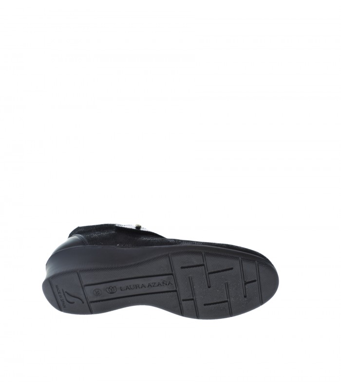 ZAPATO CUÑA LAURA AZANA NEGRO