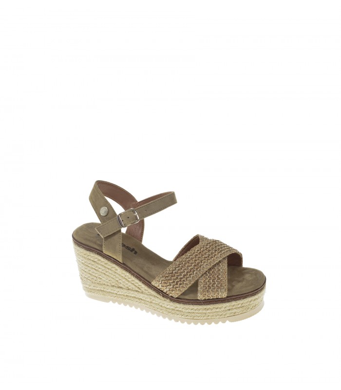 SANDALIA CUÑA REFRESH TAUPE