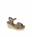 SANDALIA CUÑA REFRESH TAUPE