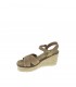 SANDALIA CUÑA REFRESH TAUPE