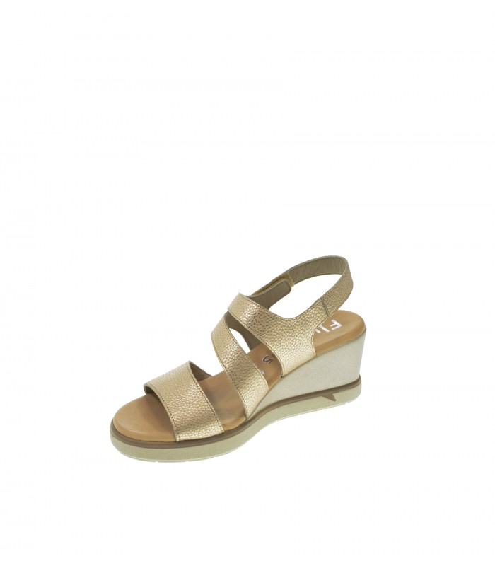 SANDALIA CUÑA FLUCHOS PLATINO