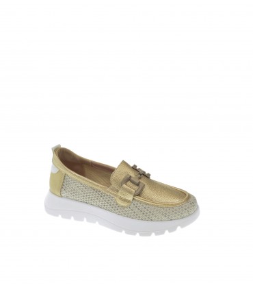 MOCASIN MUJER MYSOFT PLATINO
