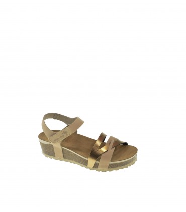 SANDALIA CUÑA INTER-BIOS BEIGE