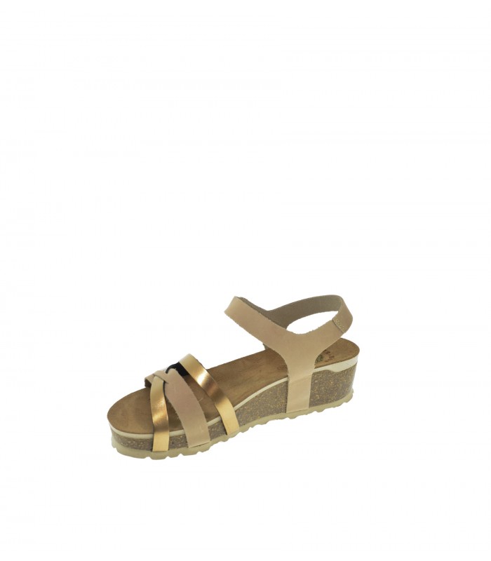 SANDALIA CUÑA INTER-BIOS BEIGE