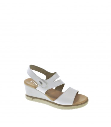 SANDALIA CUÑA FLUCHOS BLANCO