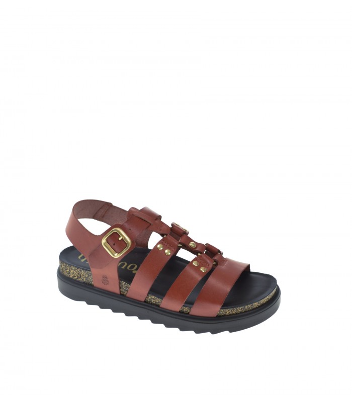 SANDALIA PLANA YOKONO MARRON