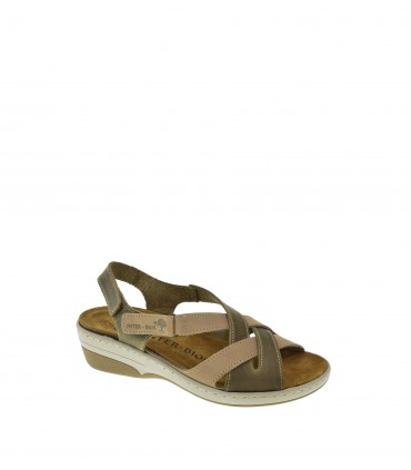SANDALIA CUÑA INTER-BIOS BEIGE
