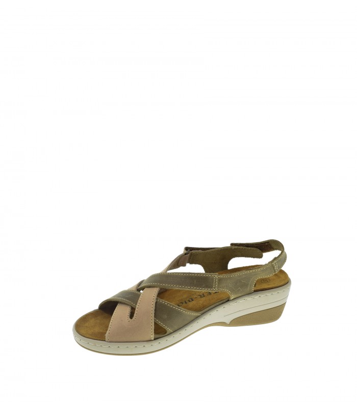SANDALIA CUÑA INTER-BIOS BEIGE