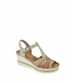 SANDALIA CUÑA PIKOLINOS BEIGE