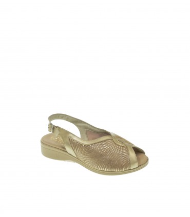 SANDALIA PLANA DUENDY PLATINO