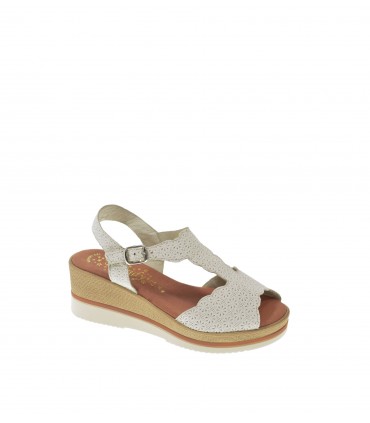 SANDALIA CUÑA DUENDY BEIGE