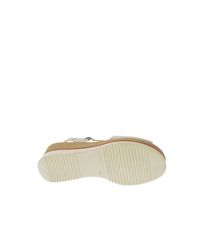 SANDALIA CUÑA DUENDY BEIGE