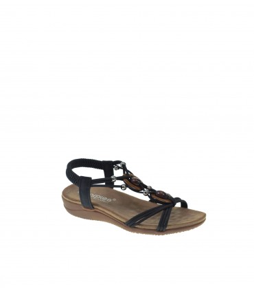 SANDALIA PLANA AMARPIES NEGRO