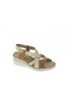 SANDALIA CUÑA FLUCHOS BEIGE
