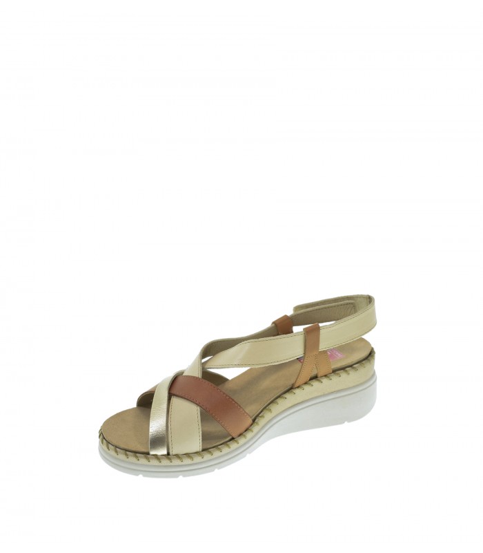 SANDALIA CUÑA FLUCHOS BEIGE