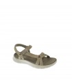 SANDALIA PLANA SKECHERS TAUPE