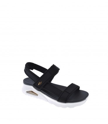 SANDALIA PLANA SKECHERS NEGRO