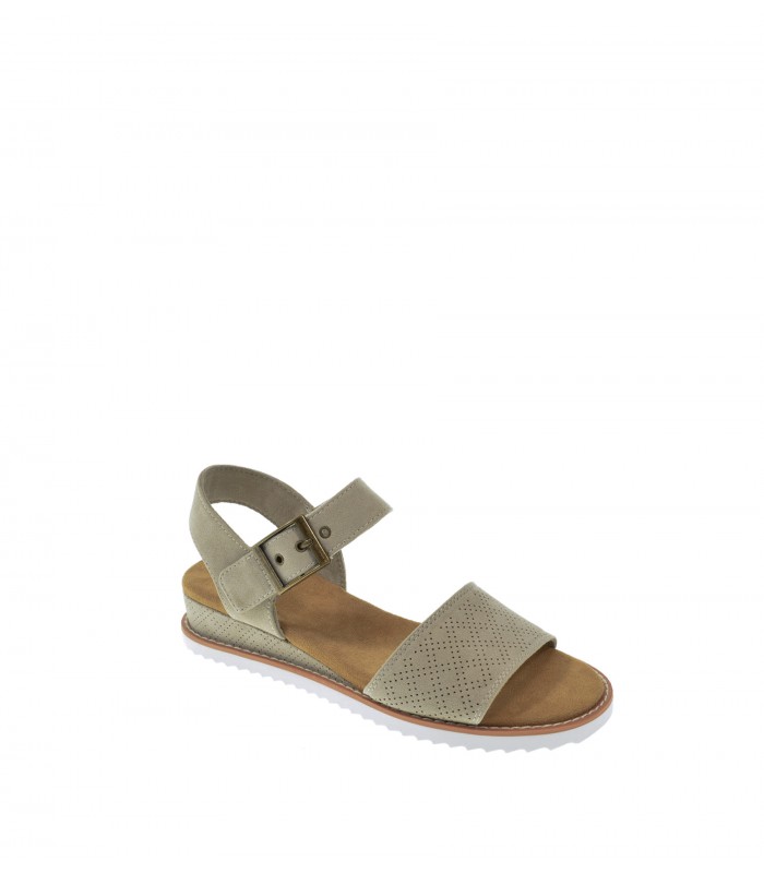 SANDALIA PLANA SKECHERS TAUPE
