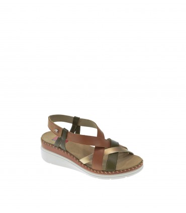SANDALIA CUÑA FLUCHOS MARRON