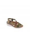 SANDALIA CUÑA FLUCHOS MARRON