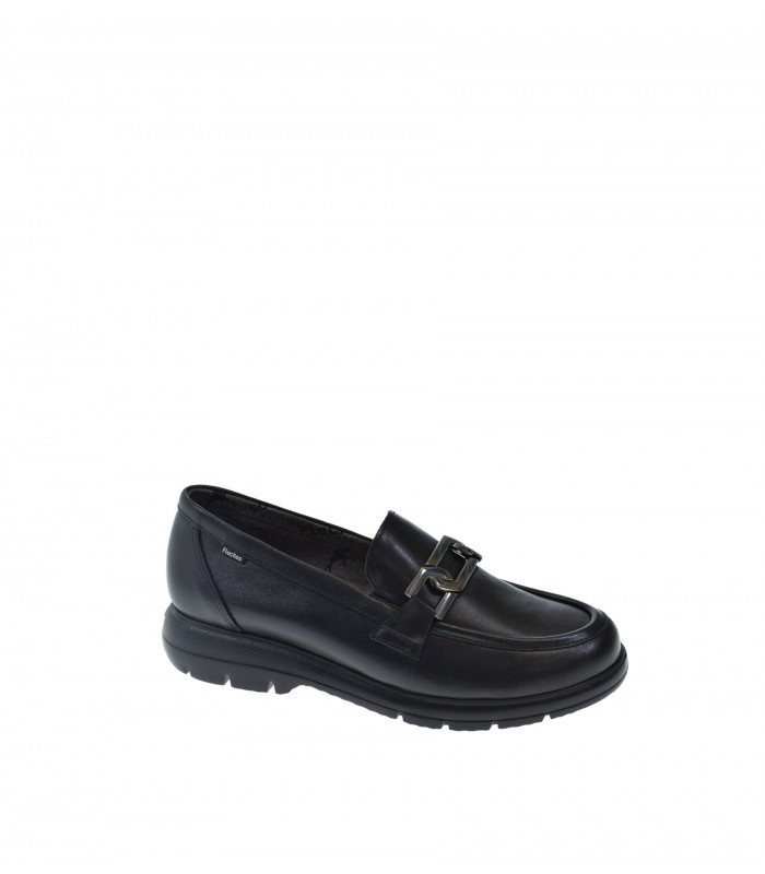 MOCASIN MUJER FLUCHOS NEGRO