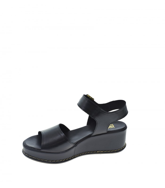 SANDALIA CUÑA FLUCHOS NEGRO