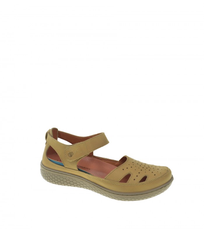 SANDALIA PLANA LAURA AZANA CREMA