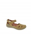 SANDALIA PLANA LAURA AZANA CREMA